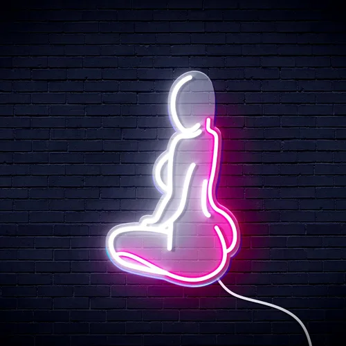 Vista 9 de ADVPRO Señora Back Shape Flex Silicone LED Neon Sign - Azul - st16s32-fnu0267-b