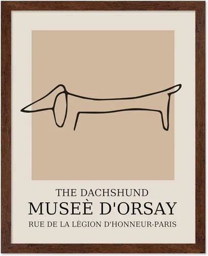 Vista 35 de Poster Master Póster Vintage – Impresión Retro de Dachshund – Arte de Perro – Dibujo Lineal – Arte de Boceto – Regalo para Niños, Niñas y Amantes