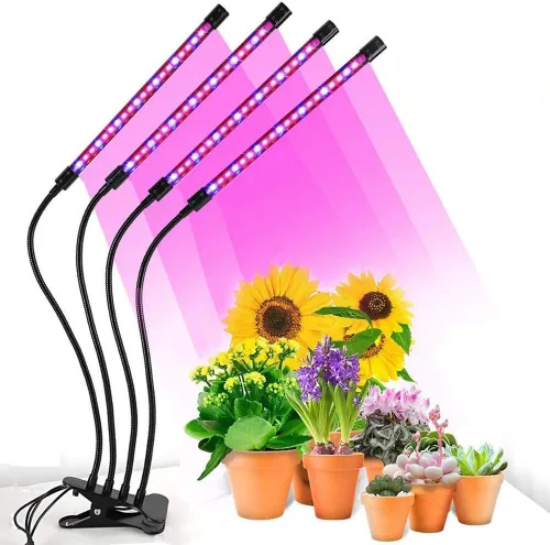 Vista 9 de Luces de Cultivo para Plantas de Interior 20 LED, Luces de Cultivo de Plantas de Interior de Espectro Completo Auto Encendido Apagado