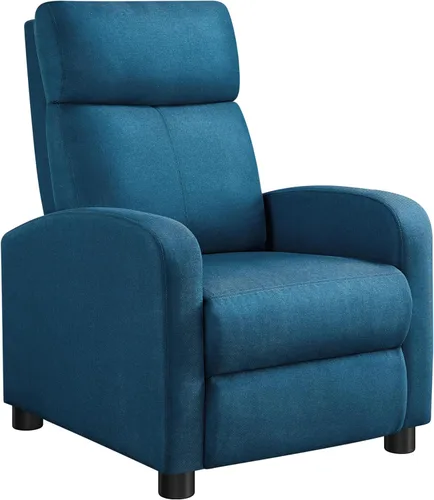 Vista 19 de Yaheetech Silla reclinable de pana para sofá individual, asiento de cine en casa, silla reclinable moderna ajustable para sala de estar, dormitorio