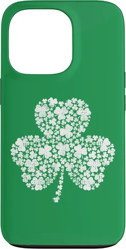 Vista 10 de Funda verde vintage con trébol relleno de trébol para iPhone 16