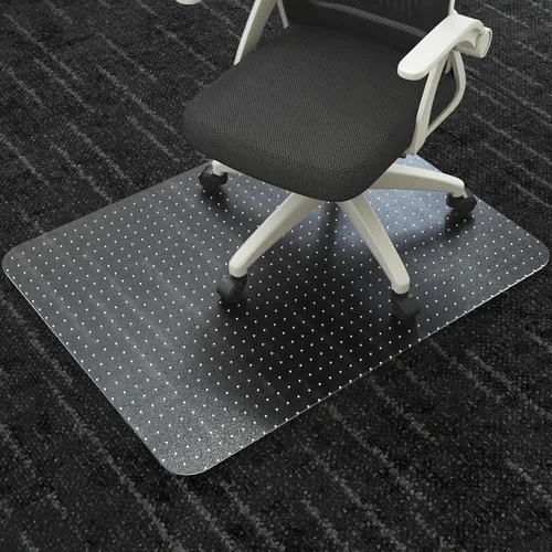 Vista 9 de Alfombrilla para silla de oficina para suelos duros - 45''×53'', protector de suelo transparente de PVC resistente para madera/azulejos