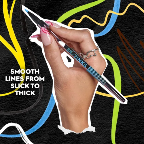Vista 8 de Urban Decay 24/7 Inks Easy Ergonomic Liquid Eyeliner Pen - Vibrant Liners Fine Tip Graphic Eye Liner - Water-resistant, Smudge-resistant, Matte &
