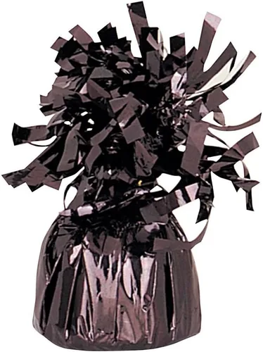Vista 3 de Globo de aluminio negro de peso (4.5 x 2.25 pulgadas), 1 unidad, adorable fiesta esencial para fiestas y eventos