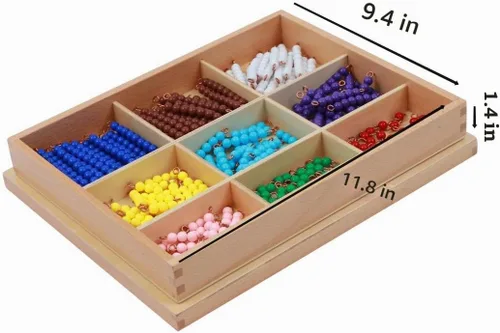 Vista 4 de Adena Montessori Cuentas de cuentas de tablero de ajedrez Juegos de matemáticas y enseñanza de números Juguetes para contar Safe acrylic +