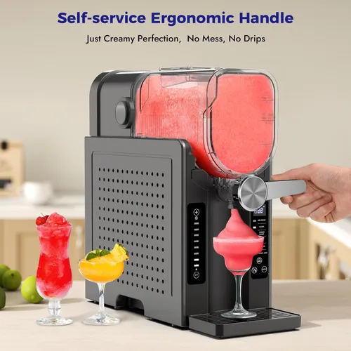Vista 4 de Máquina de granizado para el hogar, no necesita hielo, con limpieza automática, reserva de un solo toque y 6 programas preestablecidos para bebidas
