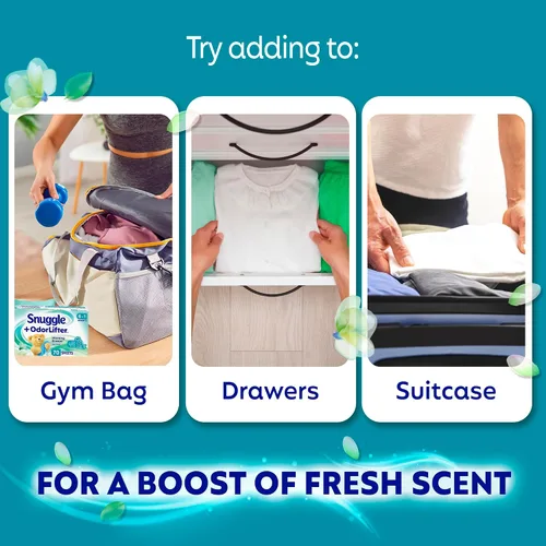 Vista 9 de Snuggle SuperFresh - Hojas para secadora, 200 unidades, brisa matutina