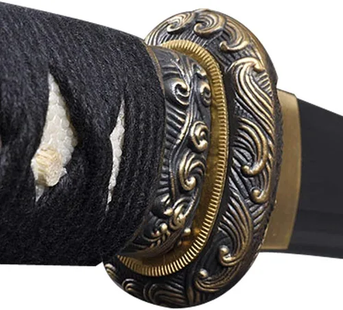 Vista 17 de HMS Samurai Katana Sword, Practical, Hand Forged, 1045 Carbon Steel, Heat Tempered/Clay Tempered, Full Tang, Sharp, Scabbard Katana 842