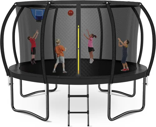 Vista 16 de Zevemomo - Trampolines de 8.0 pies, 10.0 pies, 12.0 pies, 14.0 pies, 16.0 pies, para exteriores, trampolines para niños y adultos, trampolines