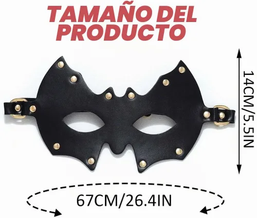 Vista 6 de CLOACE Máscaras de cuero negro máscara de gato máscara PU cubierta de ojos disfraz de Halloween accesorio de ojo