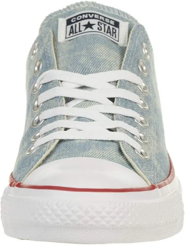 Vista 3 de Converse Chuck Taylor All Star OX - Tenis unisex de mezclilla y blanco, talla 8.5 de hombre10.5 de mujer, Blanco