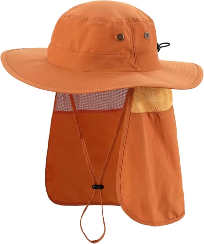Vista 19 de Home Prefer Sombrero para sol para el aire libre con protección UV, secado rápido, unisex con solapa para proteger el cuello