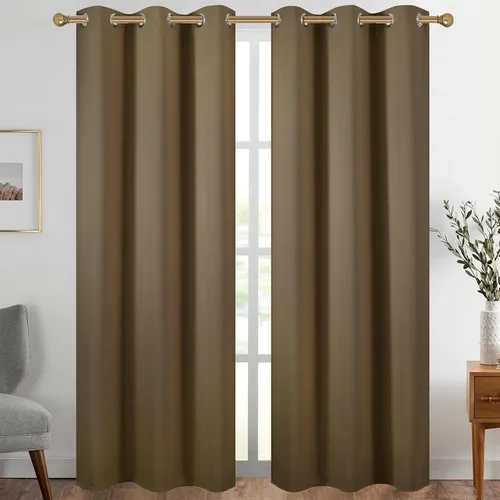 Vista 86 de Diraysid Cortinas opacas beige con ojales para dormitorio, con aislamiento térmico, cortinas de oscurecimiento de habitación, 38 x 54 pulgadas, 2