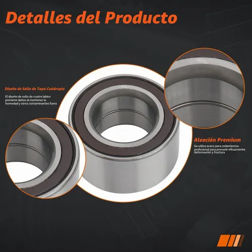 Vista 3 de (par) DRIVESTAR 510056 Cojinete de cubo de rueda delantera para Ford Focus