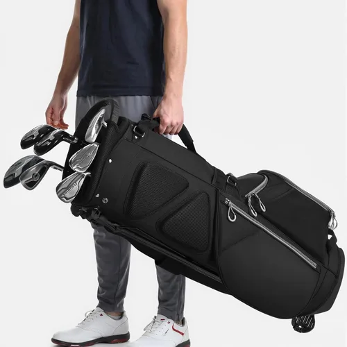 Vista 2 de GoHimal Lightweight 14-Way Golf Stand Bag for Men & Women Durable Club Bag, Dual Straps, Multiple Pockets, Rain Hood Included