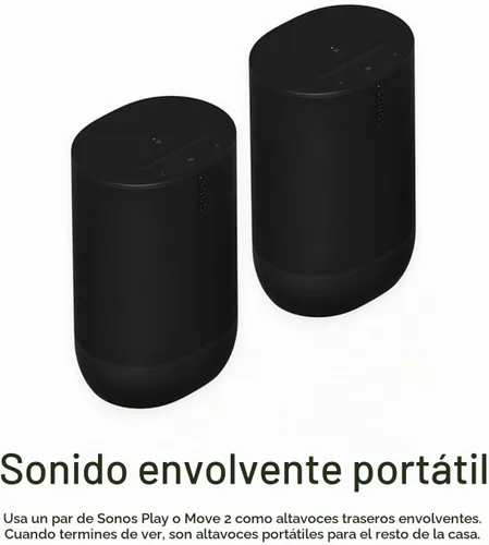 Vista 9 de Sonos Move 2 - Negro - Altavoz Bluetooth portátil inalámbrico