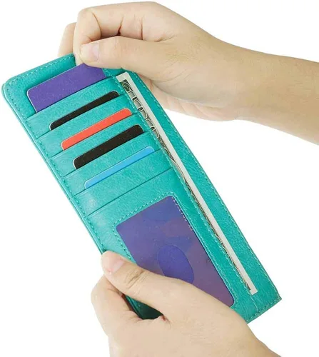 Vista 6 de XEYOU Women's Credit Card Wallet Slim Long Zipper Pocket Purse for Coin, Receipt Multi-function Card Wallet for Ladies