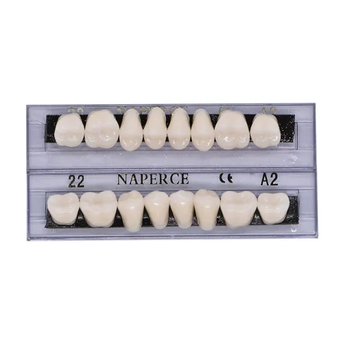 Vista 3 de 168 piezas dentales de resina sintética dental, 6 juegos de dientes falsos 22 A2 sombra superior inferior dental para dientes de terror de Halloween