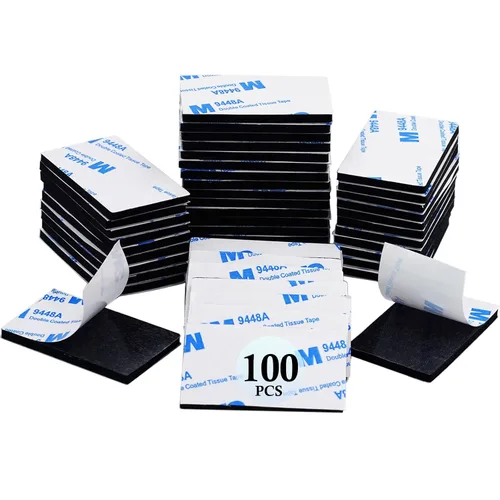 Vista 9 de Cintas adhesivas de doble cara, cinta adhesiva resistente para montaje, 48 piezas de 3 mm de espesor, cinta adhesiva de espuma precortada