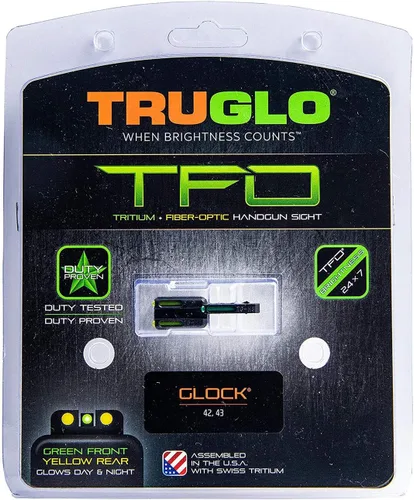 Vista 8 de TRUGLO TFO Tritio y Fibra Óptica - Mira para Arma Corta Miras Frontal y Trasera Resistente al Enganche y Brillantes para la Noche, Compatible