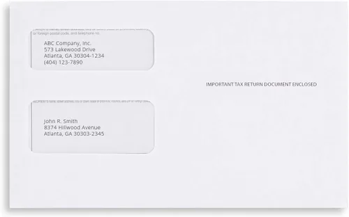 Vista 6 de 50 sobres de impuestos 1099 autoadhesivos diseñados para formularios láser 1099 impresos - MISC - 1098-1099 R - DIV - INT, seguridad de doble