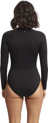 Vista 4 de Seafolly Traje de baño de una pieza de manga larga con cremallera frontal para mujer
