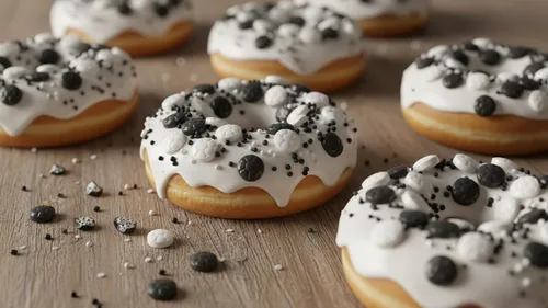 Vista 8 de NCS Gránulos comestibles en forma de pelota de fútbol – Decoración para cupcakes y galletas en blanco y negro, 7 onzas