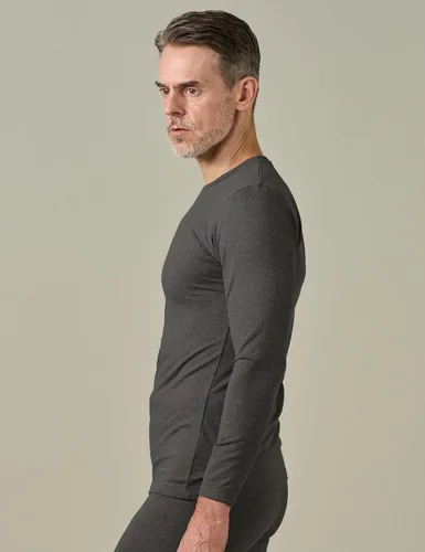 Vista 4 de LAPASA Ropa interior térmica para hombre, cuello redondo, manga larga, capa base, ligera, peso medio, pesado, invierno, M09M26M55