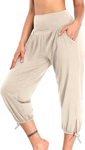 Vista 157 de Pantalones capri para mujer, estilo casual, de verano, elásticos, de cintura alta, pantalones de yoga, ajuste atlético, pantalones deportivos