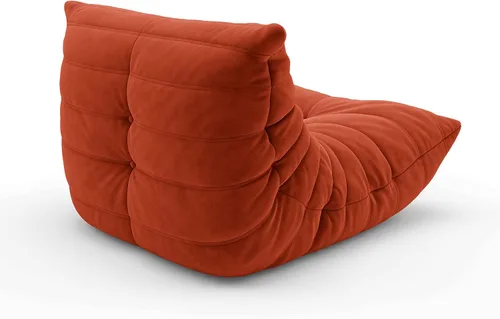 Vista 7 de Fireside - Silla de gamuza suave, sofá de piso perezoso, puff para sala de estar, esquina, dormitorio, sala de estar, oficina, etc
