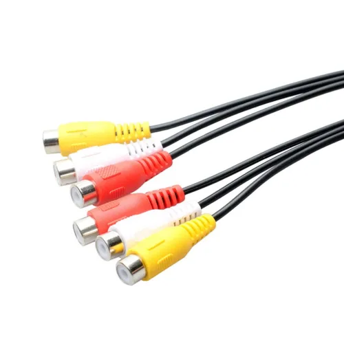 Vista 3 de 3RCA AV Audio Video Splitter Cable 1 en 2 Salida Reproductor de DVD Consola de juegos Proyector de TV externo Monitor Audio Video Adaptador