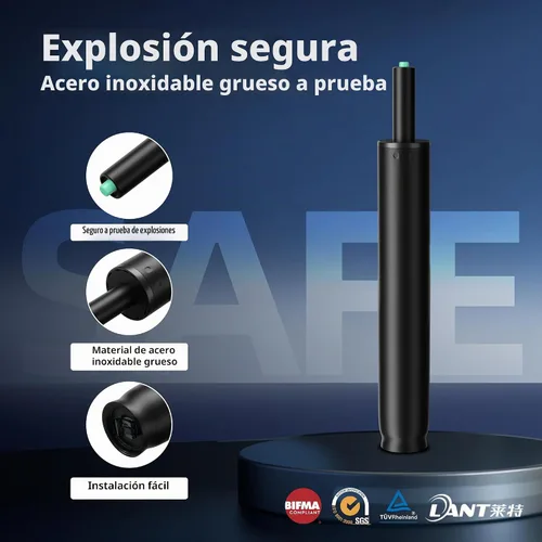 Vista 6 de MASTERY MART Reemplazo del cilindro de elevación de gas para silla de oficina, longitud de viaje de 4 pulgadas, resistente 1000 libras, pistón