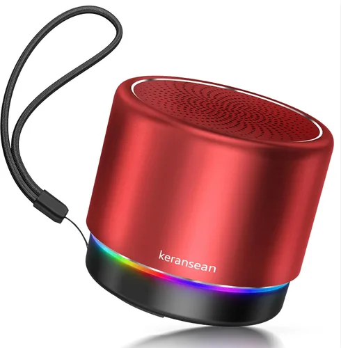 Vista 10 de Altavoz Bluetooth portátil 5.4, mini altavoz, duración de la batería de 12 horas y micrófono de reducción de ruido, cubierta de metal