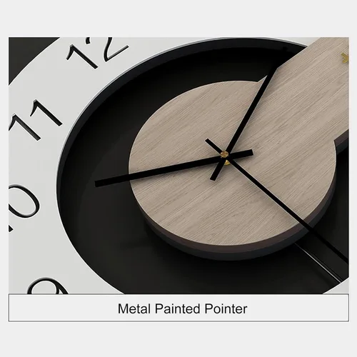 Vista 6 de Relojes de pared modernos silenciosos que funcionan con pilas, reloj decorativo con números grandes, relojes de pared para el hogar, cocina, sala