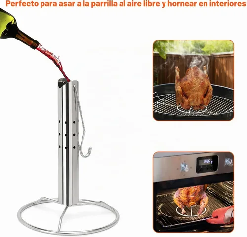 Vista 4 de Onlyfire - Estante para freír pollo y aves de corral con elevador de mango Hook for Deep Fry Pot Grill, Stainless Steel, Vertical Turkey Fryer