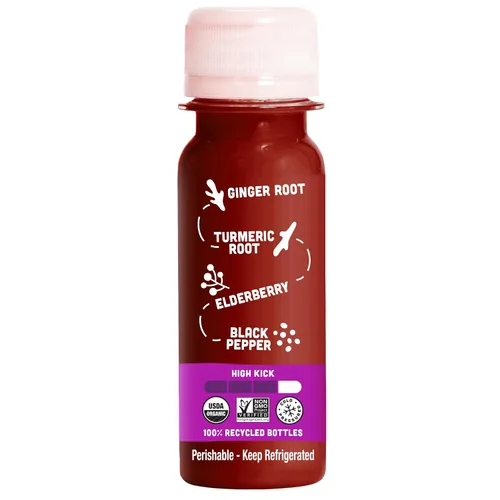 Vista 9 de Vive Organic Shot de Saúco para Apoyo Inmunológico, Cúrcuma y Jengibre Prensados en Frío, Sin Gluten, Vegano, Refuerzo de Inmunidad de Saúco, 2 Fl