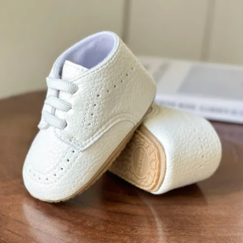 Vista 6 de Zapatos para bebé niño y niña, uniformes de boda, zapatos de vestir Oxford, zapatos de suela antideslizante, mocasines planos para niños pequeños