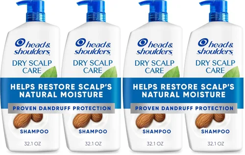 Vista 11 de Head & Shoulders Dry Scalp Care Champú anticaspa paquete doble, protección de 72 horas, aceite de almendras, 32.1 onzas líquidas cada uno