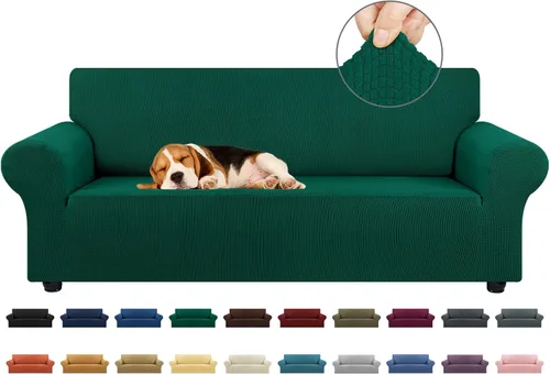 Vista 54 de KEKUOU Funda elástica para sofá biplaza, funda de sofá para sofá de 2 cojines (55-78 pulgadas), protector de muebles con parte inferior elástica