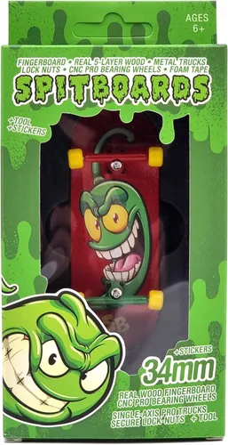 Vista 6 de SPITBOARDS® 34mm x 96mm Juego de Fingerboard Pro (Completo) Cubierta de madera real Trucks Pro con tuercas de bloqueo y bujes Pro Ruedas Pro