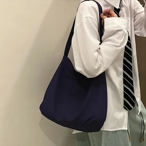 Vista 6 de Bolsa de lona con cierre magnético de gran tamaño, diseño simple, grueso y resistente