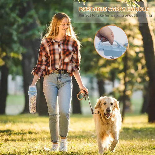 Vista 6 de Contenedor hermético de almacenamiento de alimentos para gatos Contenedor de plástico transparente para gatos y cachorros de 3 cuartos de galón