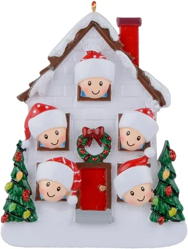Vista 7 de House Family of 2 - Adorno de Navidad personalizado para pareja 2023 – Adorno de primera Navidad en el nuevo hogar – Regalo único de recuerdo