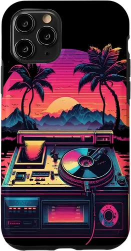 Vista 26 de AV Technician Turntable Audio Sound Record Vinyl Synthwave Case for iPhone 15 Plus