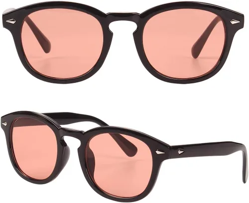 Vista 2 de Retro Inspired Sunglasses With Rivets Tinted Lens UV400