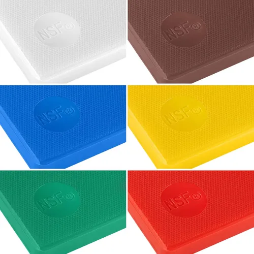 Vista 12 de CURTA Paquete de 4 tablas de cortar para cocina, 18 x 12 x 0.5 pulgadas, 4 piezas (blanco, rojo, verde, azul) Tabla de cortar de plástico codificada