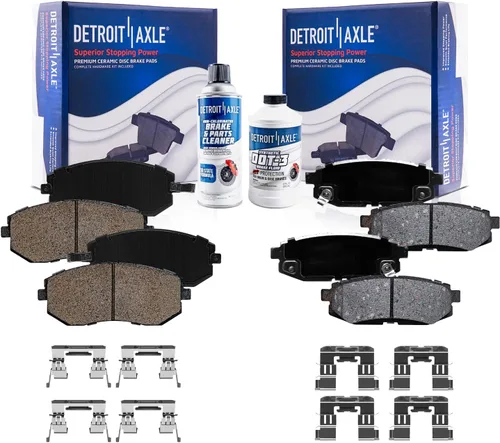 Vista 15 de Detroit Axle - Pastillas de Freno Delantero para Nissan Altima Maxima Sentra 350Z Cube Juke Versa INFINITI G35 I30 I35 Suzuki SX4 Crossover