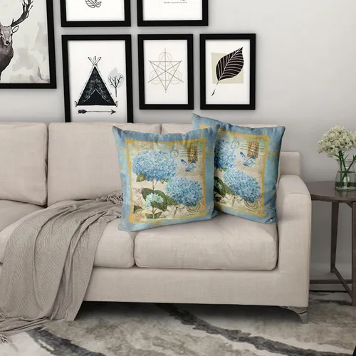 Vista 180 de Giwawa Juego de 2 fundas de almohada decorativas con diseño floral de girasol de 16 x 16 pulgadas, fundas de cojín decorativas para el hogar, sofá