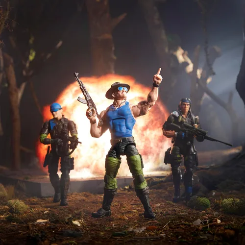 Vista 7 de G.I. Joe Serie clasificada #129, Mad Marauders SGT Slaughter, figura de acción coleccionable de 6 pulgadas con 18 accesorios