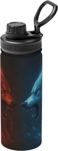 Vista 12 de Anglerfish Insulated Stainless Steel Kettle Print Funny Water Bottle Insulated Ideal for Sports and Travel